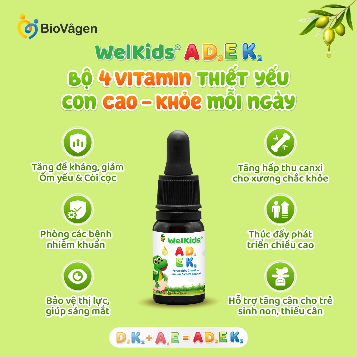 Vitamin tổng hợp WelKids Adek 10ml hình 3