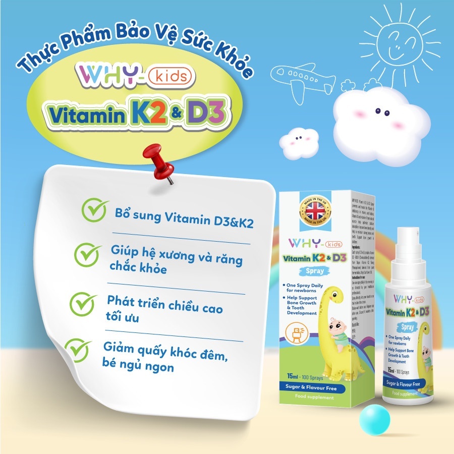 Vitamin D3K2 dạng xịt Why-kids hình 3