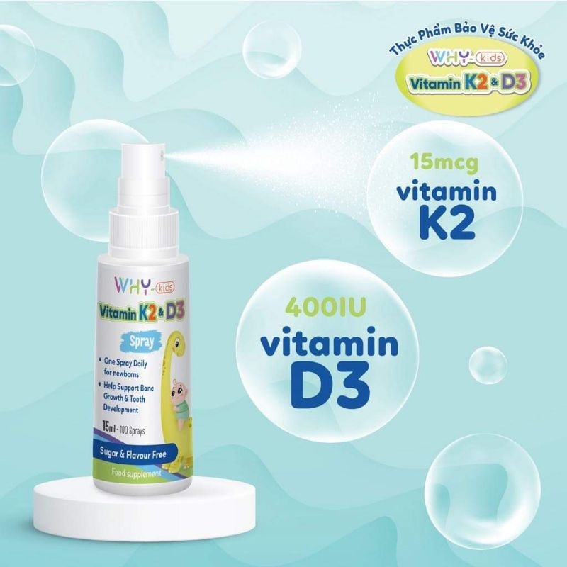 Vitamin D3K2 dạng xịt Why-kids hình 2