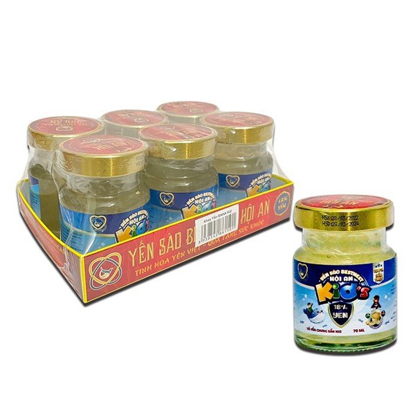 Tổ yến chưng đường phèn Bestnest Hội An Kid's Hộp 6x70ml hình 1