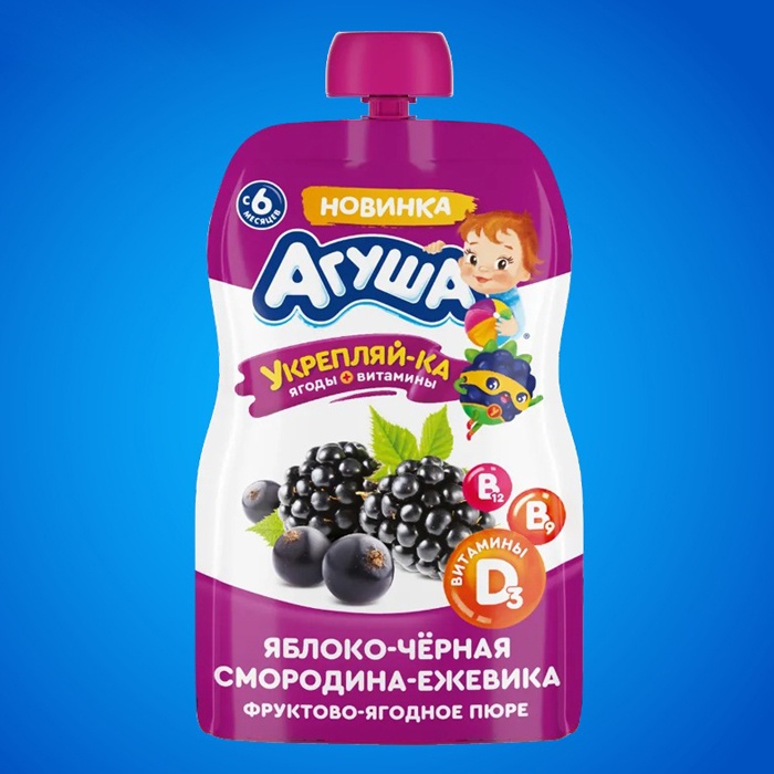 Trái cây nghiền Agusha hỗ trợ tiêu hóa cho bé