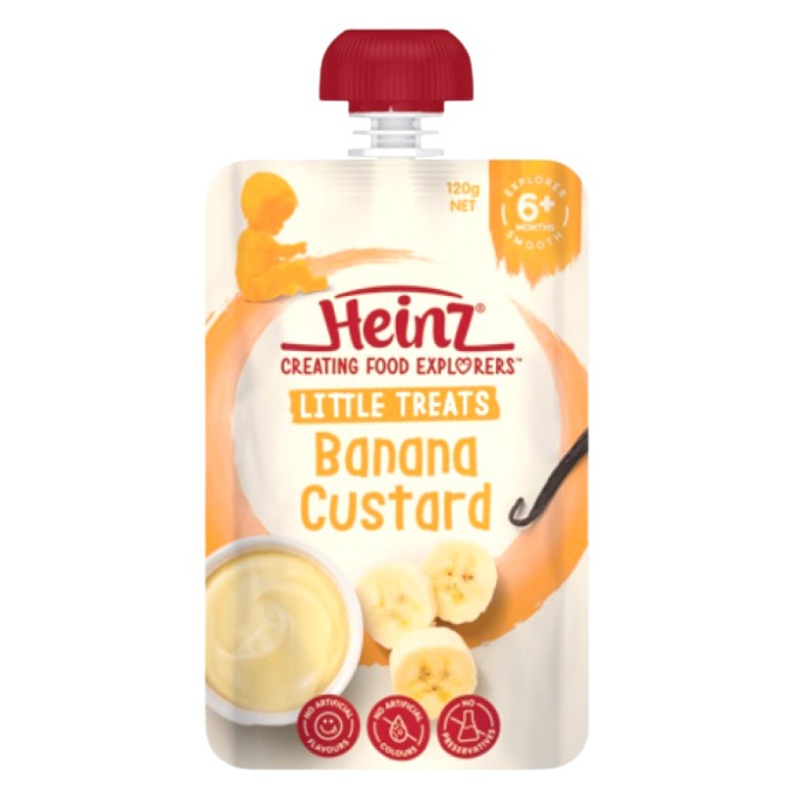 Dinh dưỡng custard chuối nghiền Heinz 120g (dành cho trẻ từ 6M+)