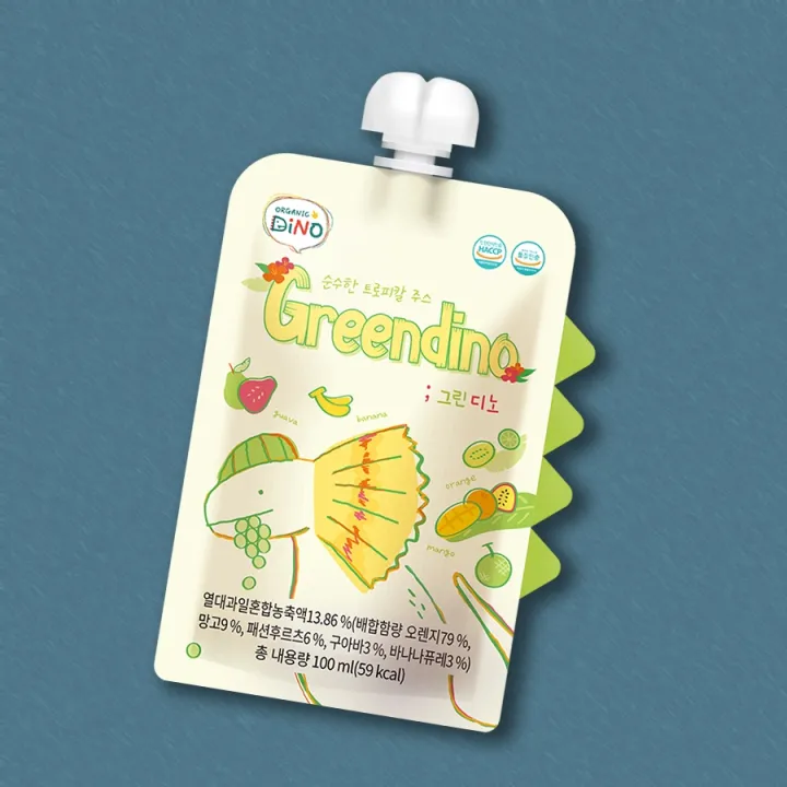 Nước ép trái cây nhiệt đới GreenDino 100ml cho bé 6M+ hình 1