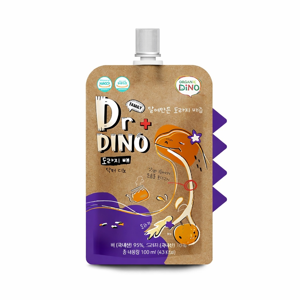 Nước ép lê, rễ hoa chuông đen nguyên chất Dr Dino 100ml (6M+) hình 1
