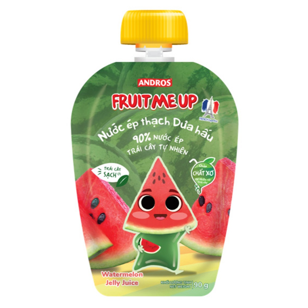 Nước ép thạch Andros Fruit Me Up vị dưa hấu 90g hình 1