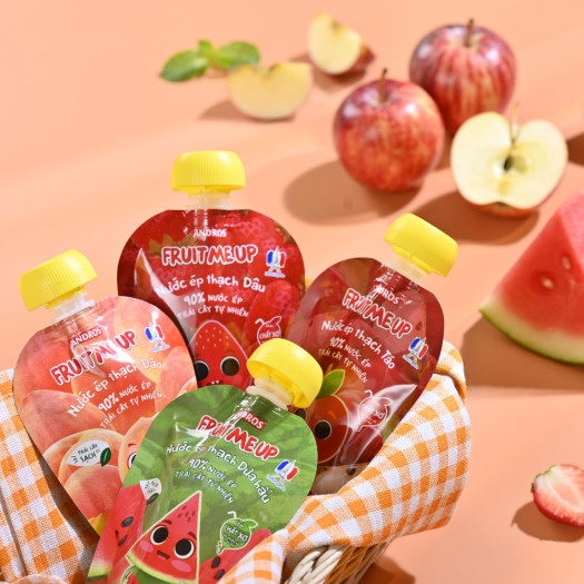 Nước ép thạch Andros Fruit Me Up vị táo 90g hình 2