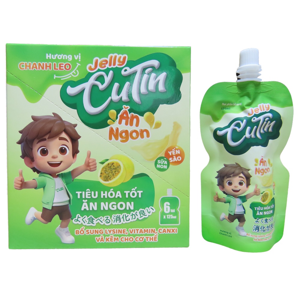 Thạch ăn ngon Jelly Cutin vị chanh leo 125ml hình 1