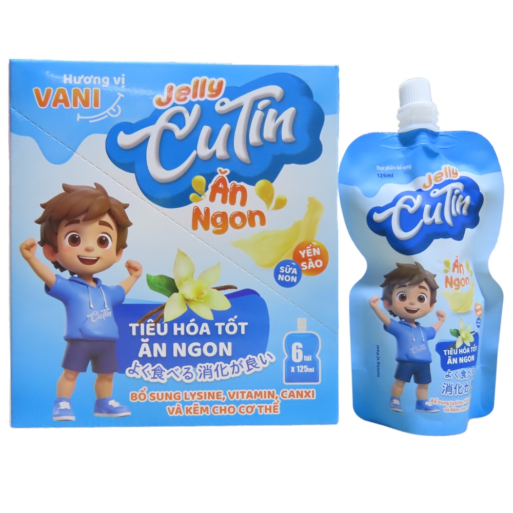 Thạch ăn ngon Jelly Cutin vị Vani 125ml hình 1
