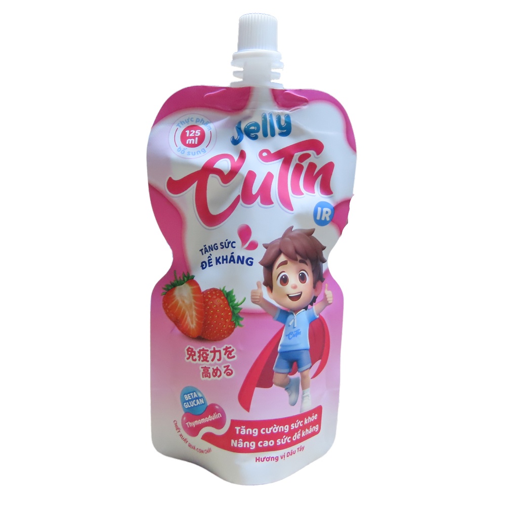 Thạch tăng sức đề kháng Jelly Cutin IR vị dâu 125ml hình 2