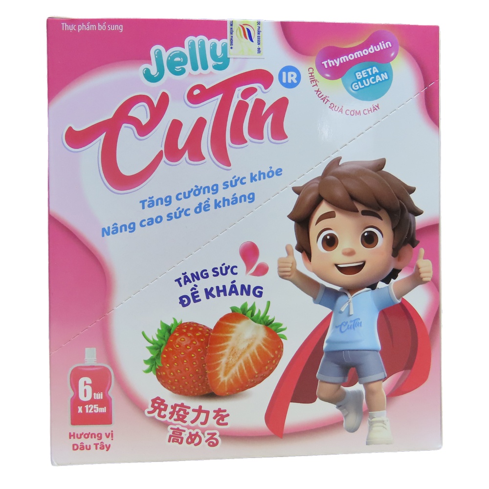 Thạch tăng sức đề kháng Jelly Cutin IR vị dâu 125ml hình 3