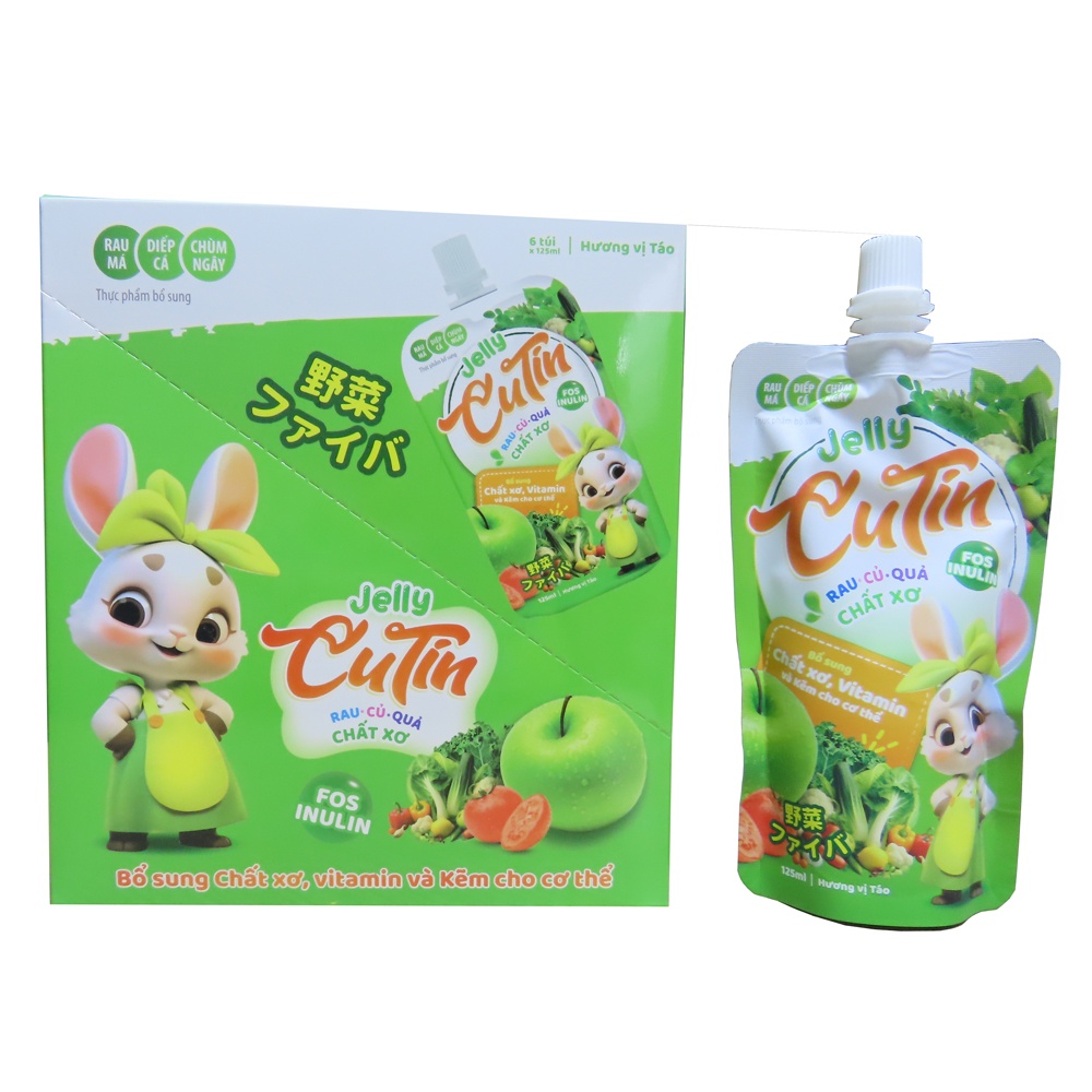 Thạch tiêu hóa Jelly Cutin vi táo 125ml hình 1