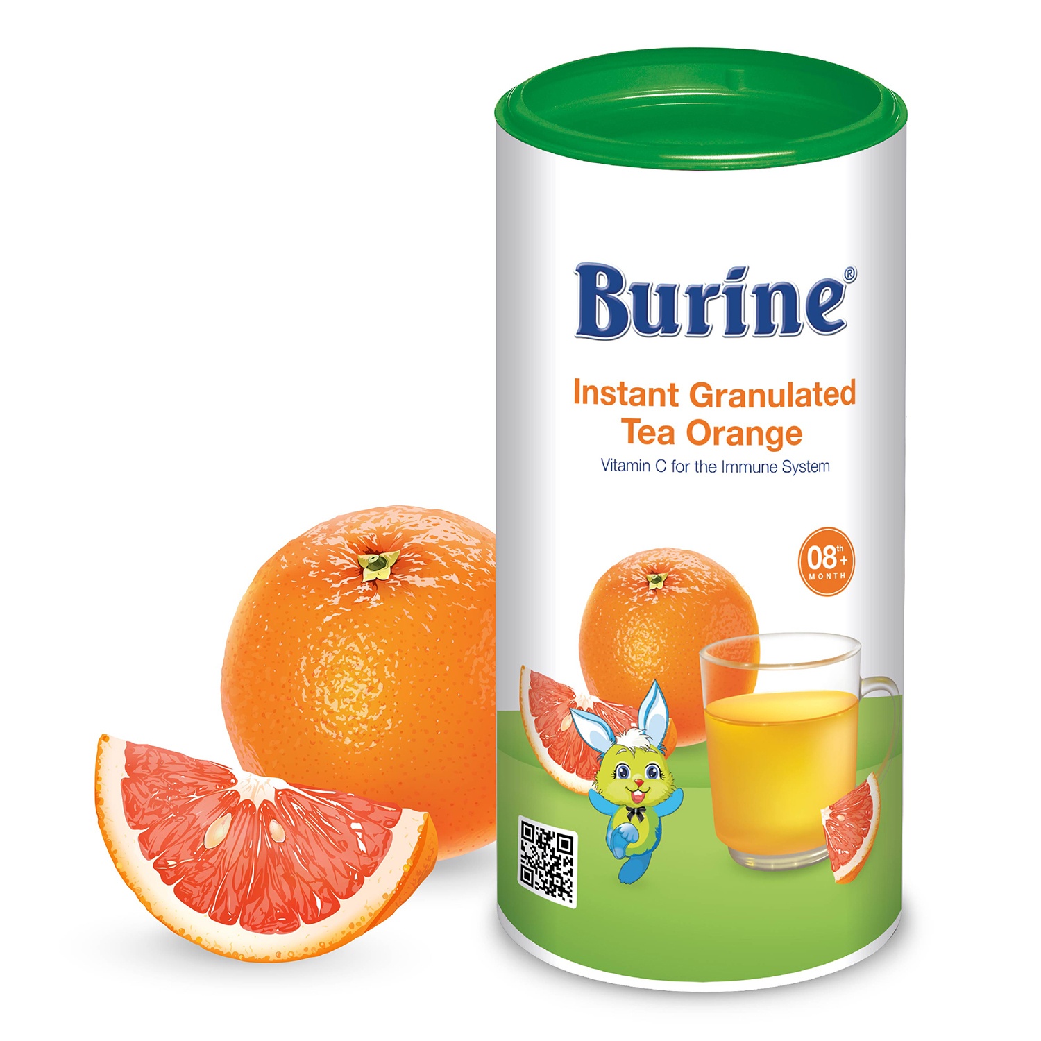 Trà cốm hoa quả Burine vị Cam 200g hình 1