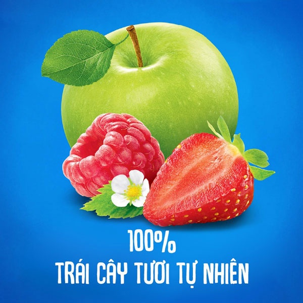 Trái cây nghiền vị táo, dâu tây và mâm xôi Agusha 90g hình 2