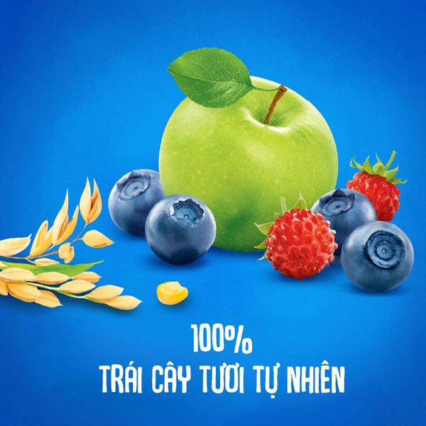 Trái cây nghiền vị táo, việt quất, dâu rừng và ngũ cốc Agusha  90g  hình 3