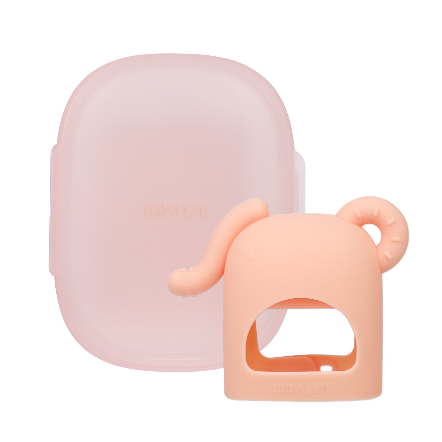 Gặm nướu Moyuum silicone chống mút tay hình voi (Hồng) hình 1
