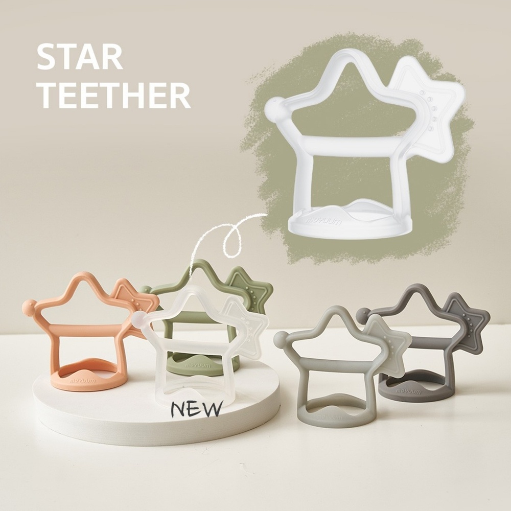 Gậm nướu silicone Moyuum hình sao trong suốt 