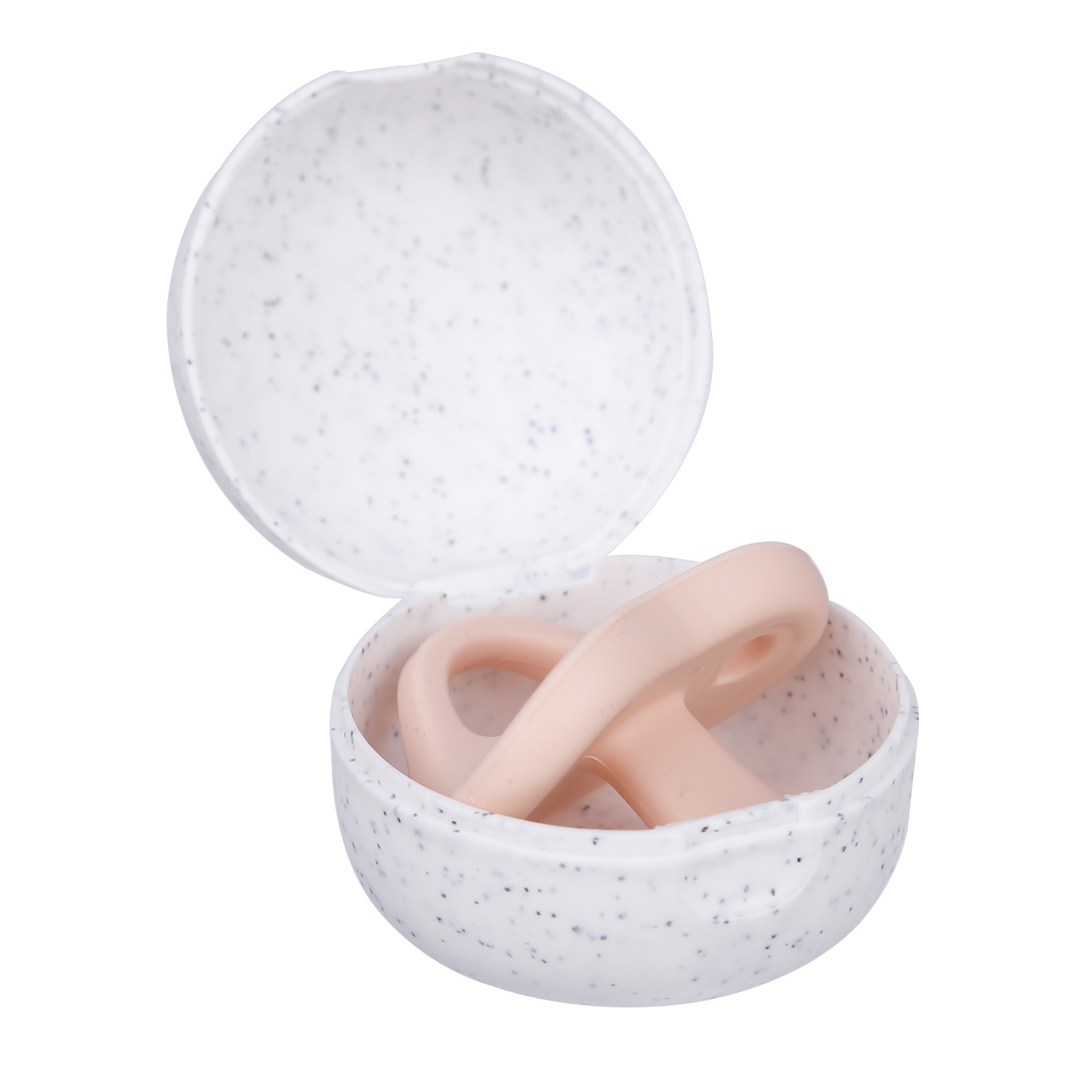 Ty ngậm silicone Moyuum kèm hộp Stage 1 (Hồng) hình 1