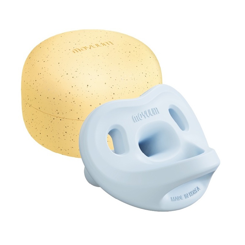 Ti ngậm silicone Moyuum kèm hộp Stage 1 (Xanh) cho bé 1-3M hình 1