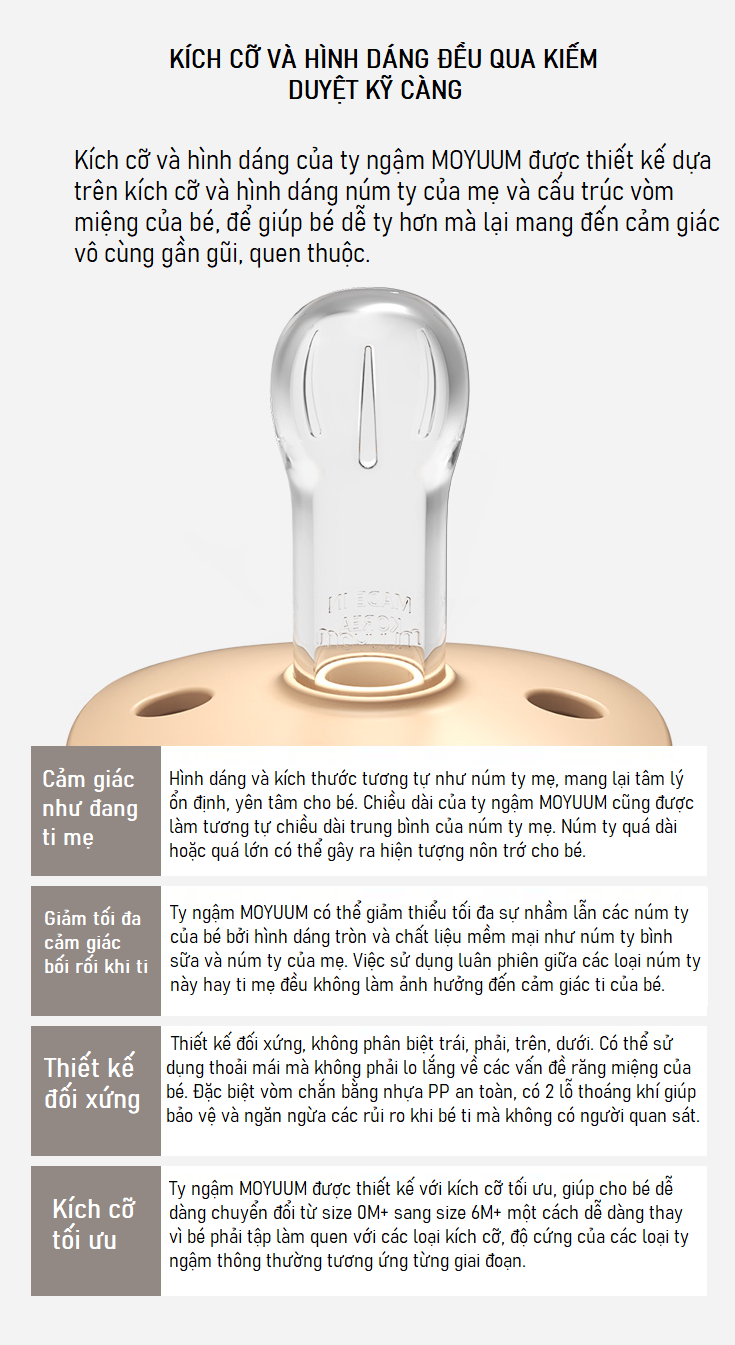 Ty ngậm Moyuum size 2 (Be) hình 2