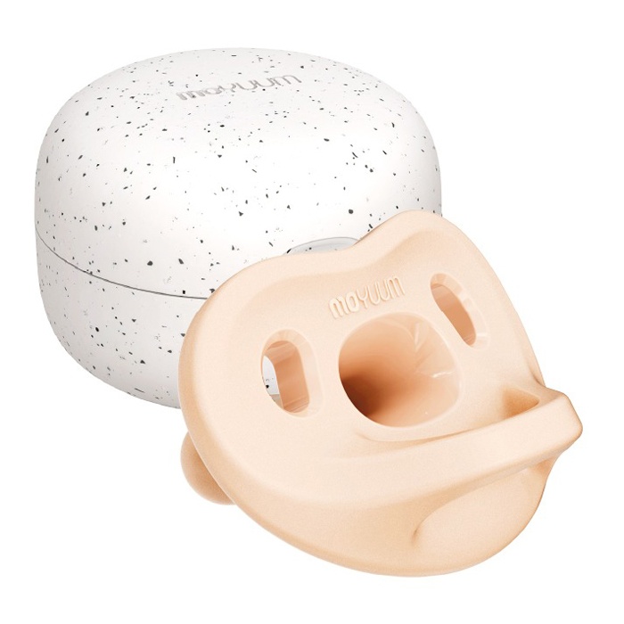 Ty ngậm silicone Moyuum kèm hộp Stage 2 (Hồng) cho bé 3-6M hình 1