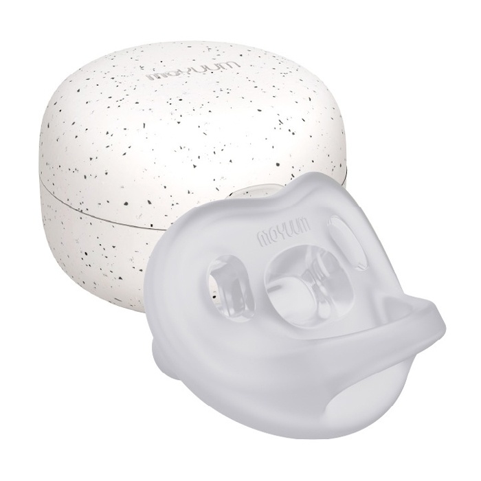 Ty ngậm silicone Moyuum kèm hộp Stage 3 (Trong suốt) cho bé 6M+ hình 1