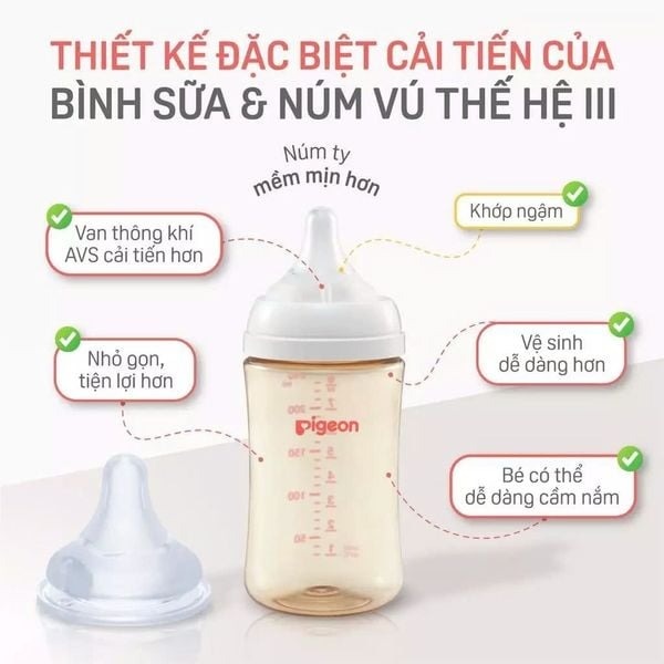 Núm ty Pigeon Softouch thế hệ III siêu mềm hình 3