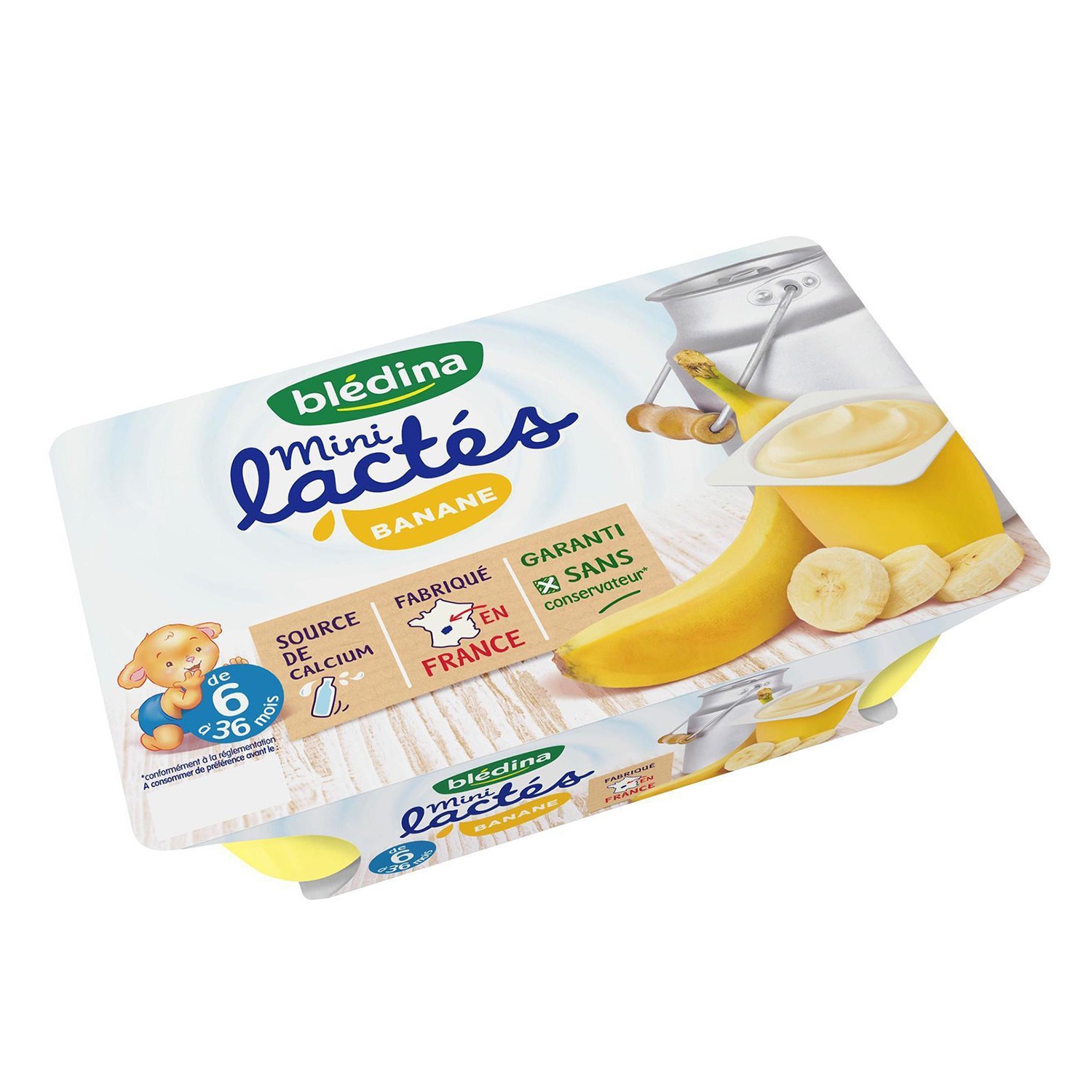 Sữa chua Bledina vị Chuối 6*55g (6M+) hình 2