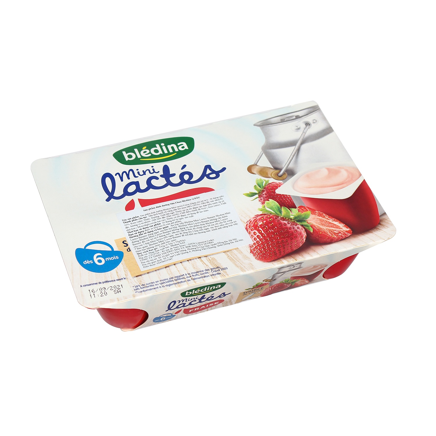 Sữa chua Bledina vị Dâu 6*55g (6M+) hình 2