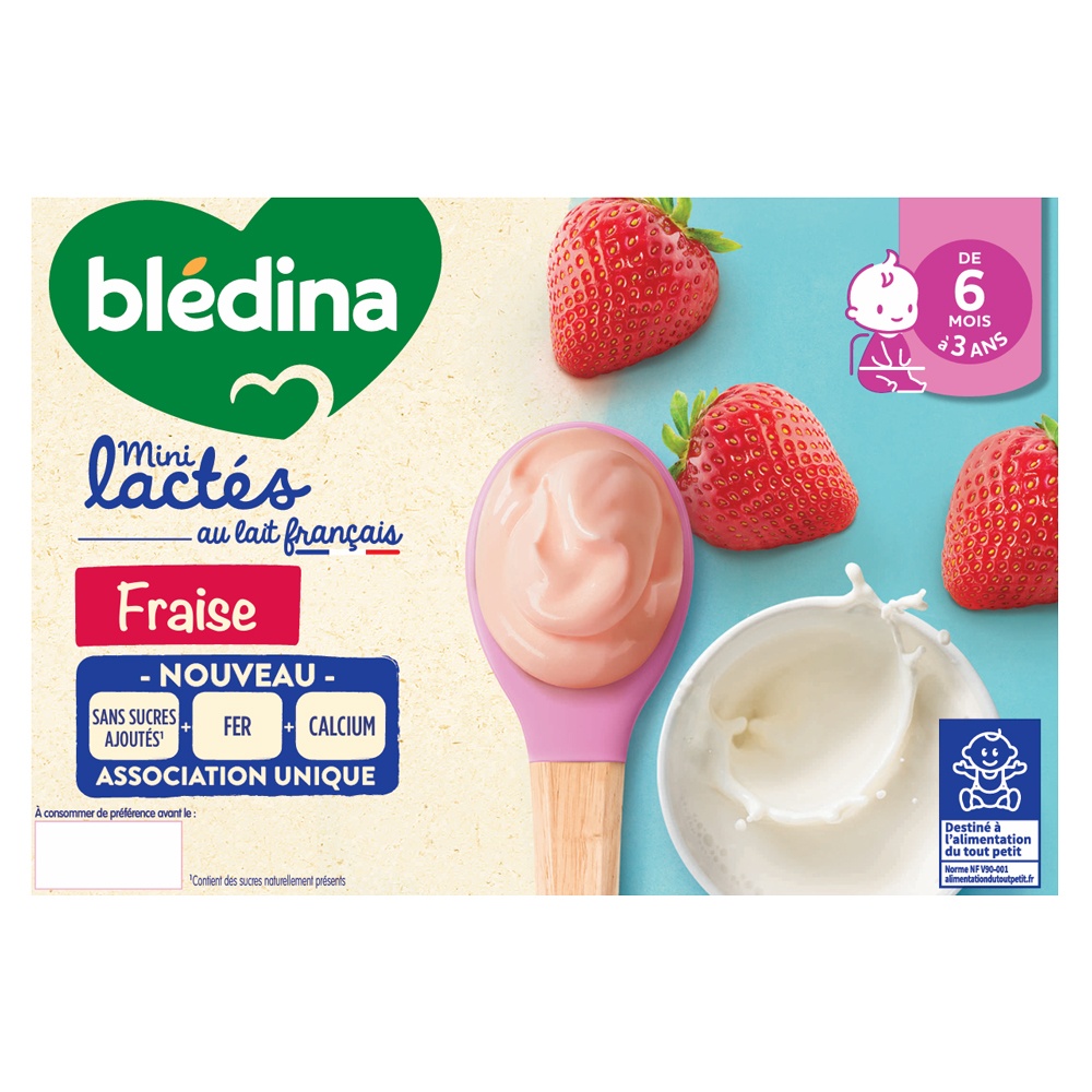 Sữa chua Bledina vị Dâu 6*55g (6M+)