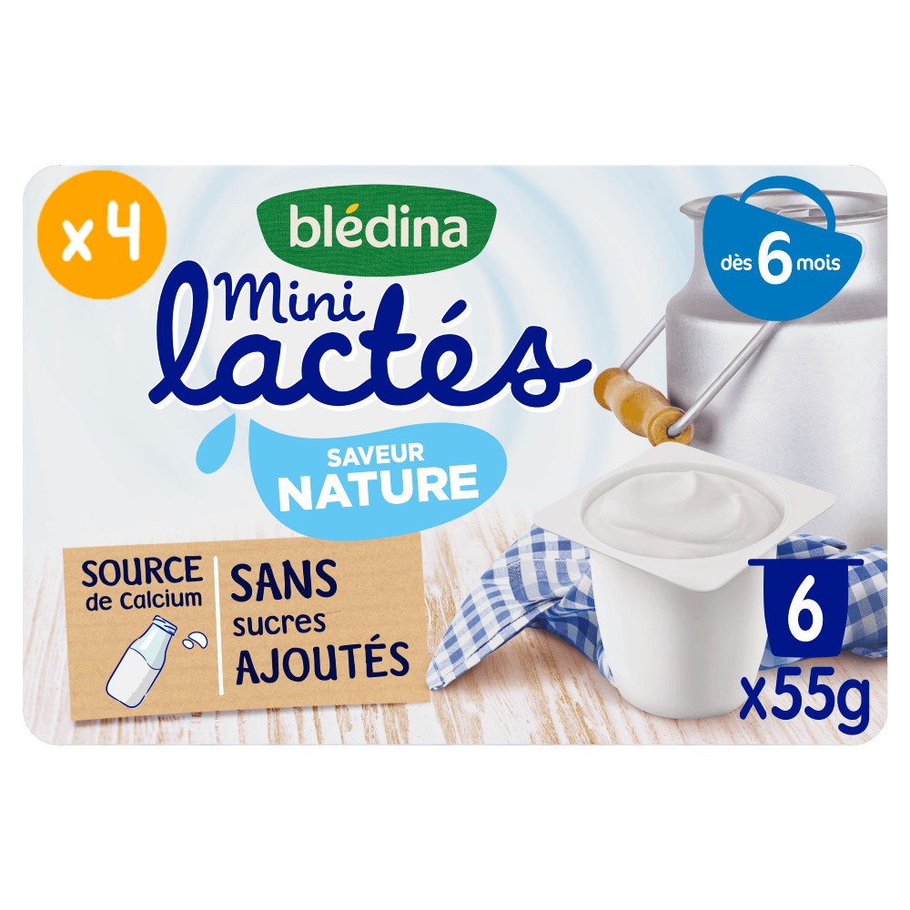 Sữa chua Bledina vị tự nhiên 6*55g (6M+) hình 2