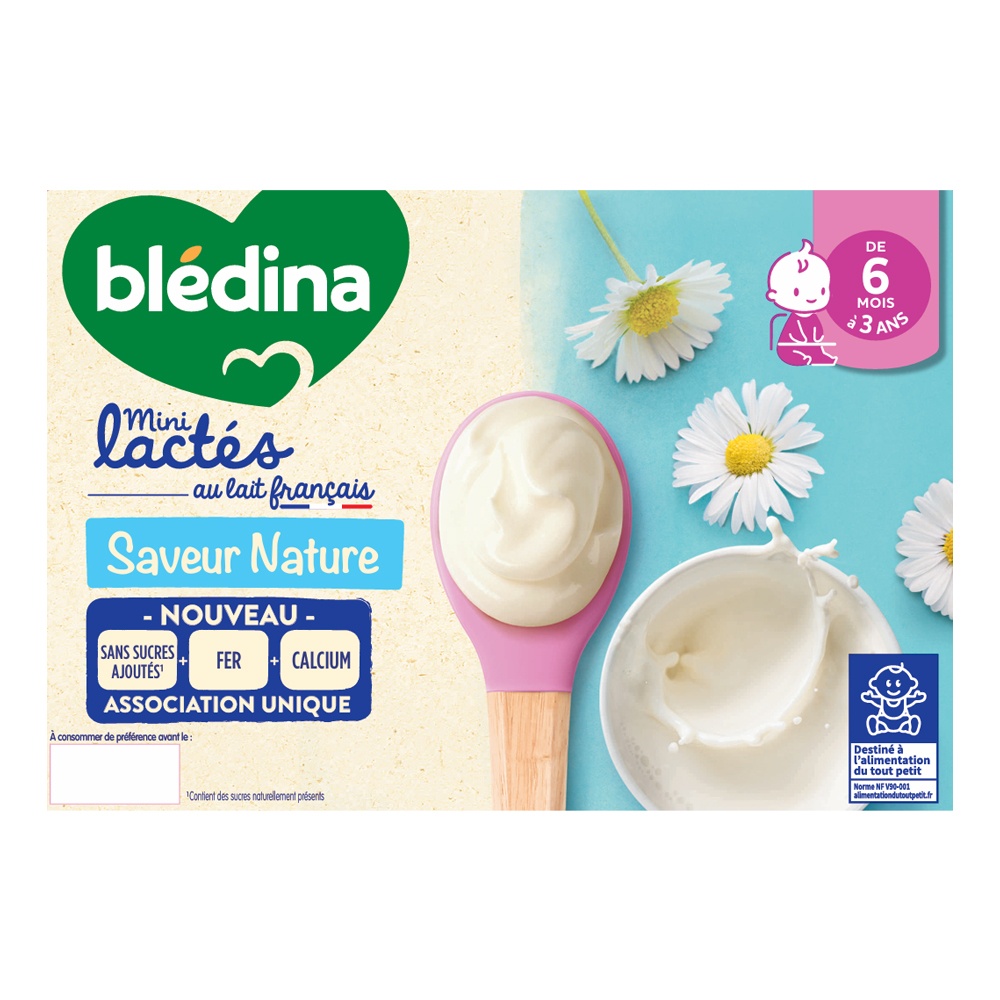 Sữa chua Bledina vị tự nhiên 6*55g (6M+)