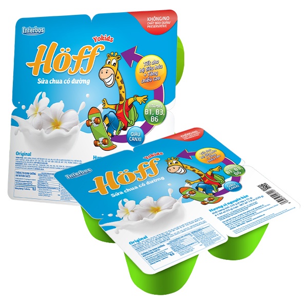 Sữa chua có đường Hoff vị nguyên bản 4x55g hình 2