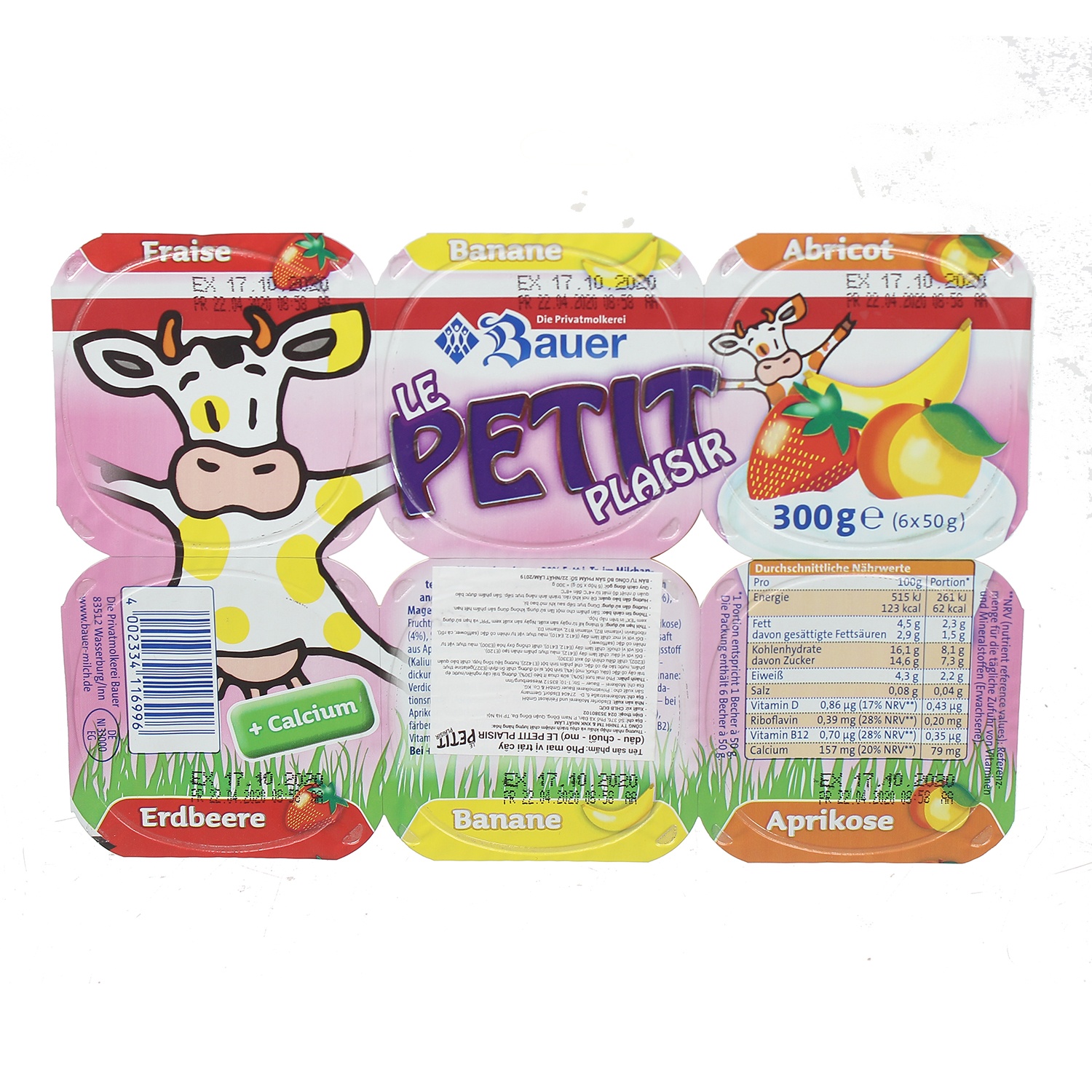 Sữa chua hoa quả Bauer Petit (6 hộp) cho bé trên 6 tháng tuổi hình 2