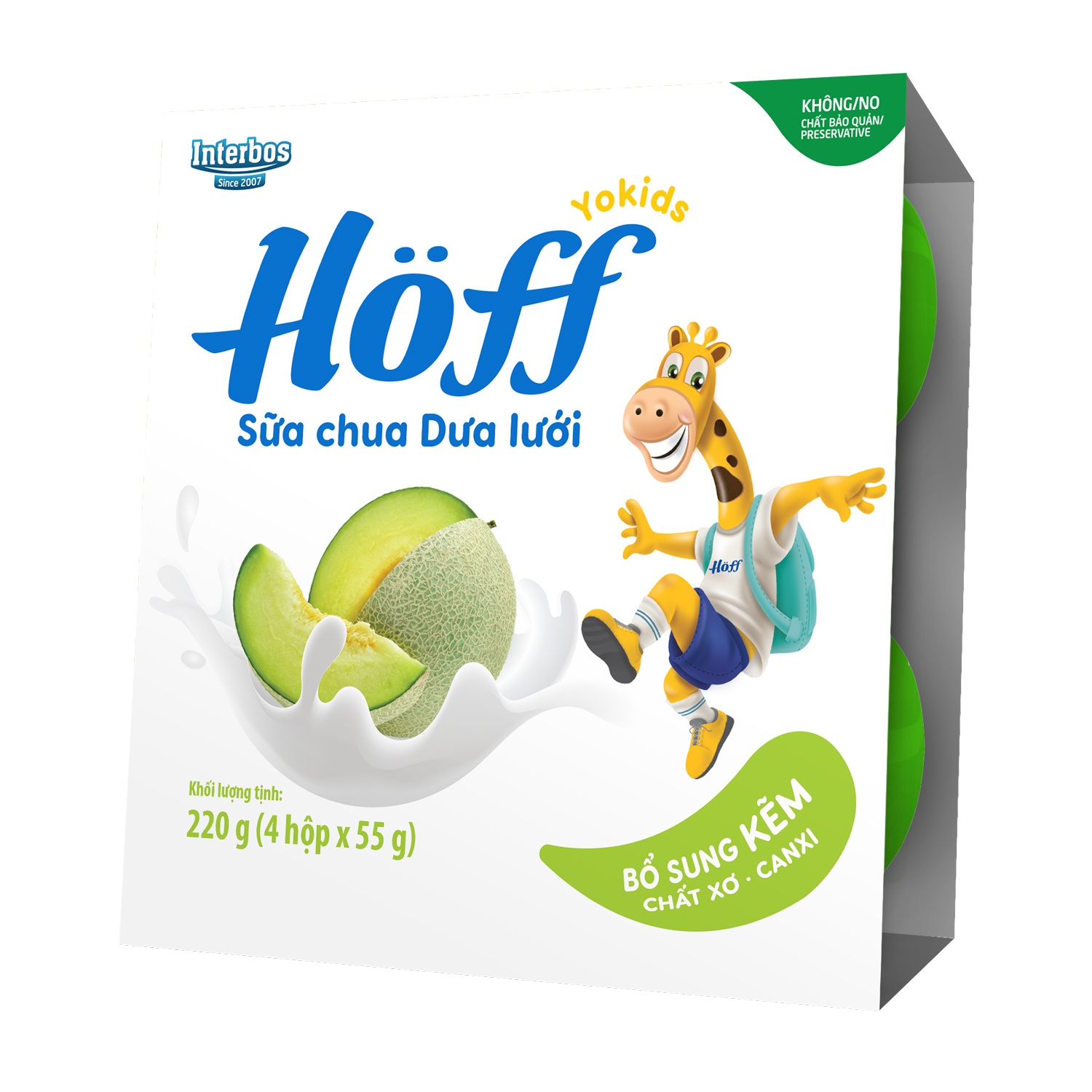 Sữa chua hoa quả Hoff vị dưa lưới 4x55g hình 1