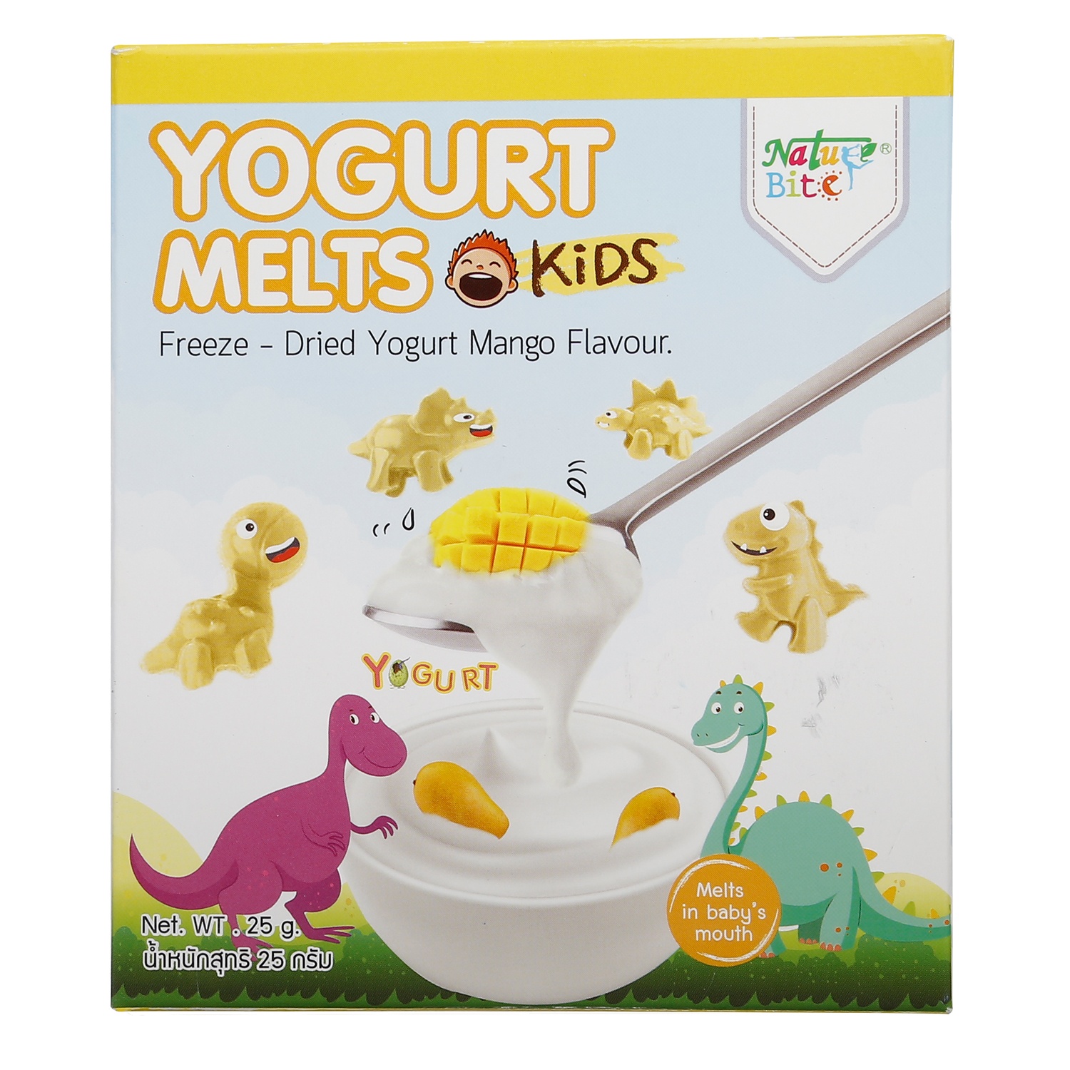 Sữa chua khô Nature Bite vị xoài hình khủng long 25g