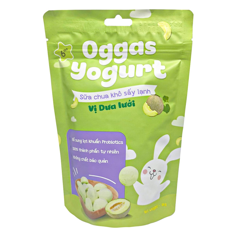 Sữa chua khô sấy lạnh Oggas Yogurt vị dưa lưới 18g hình 1