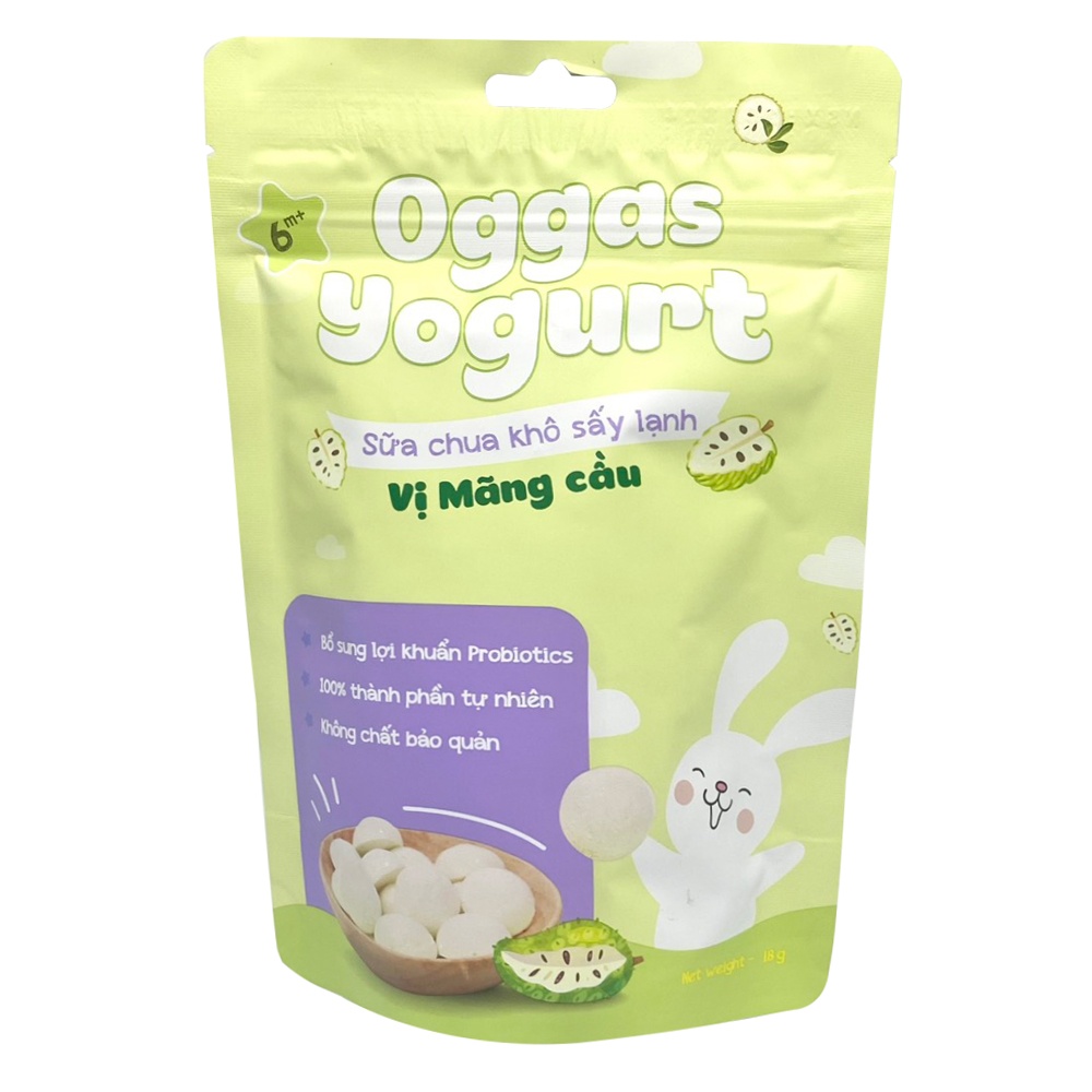 Sữa chua khô sấy lạnh Oggas Yogurt vị mãng cầu 18g