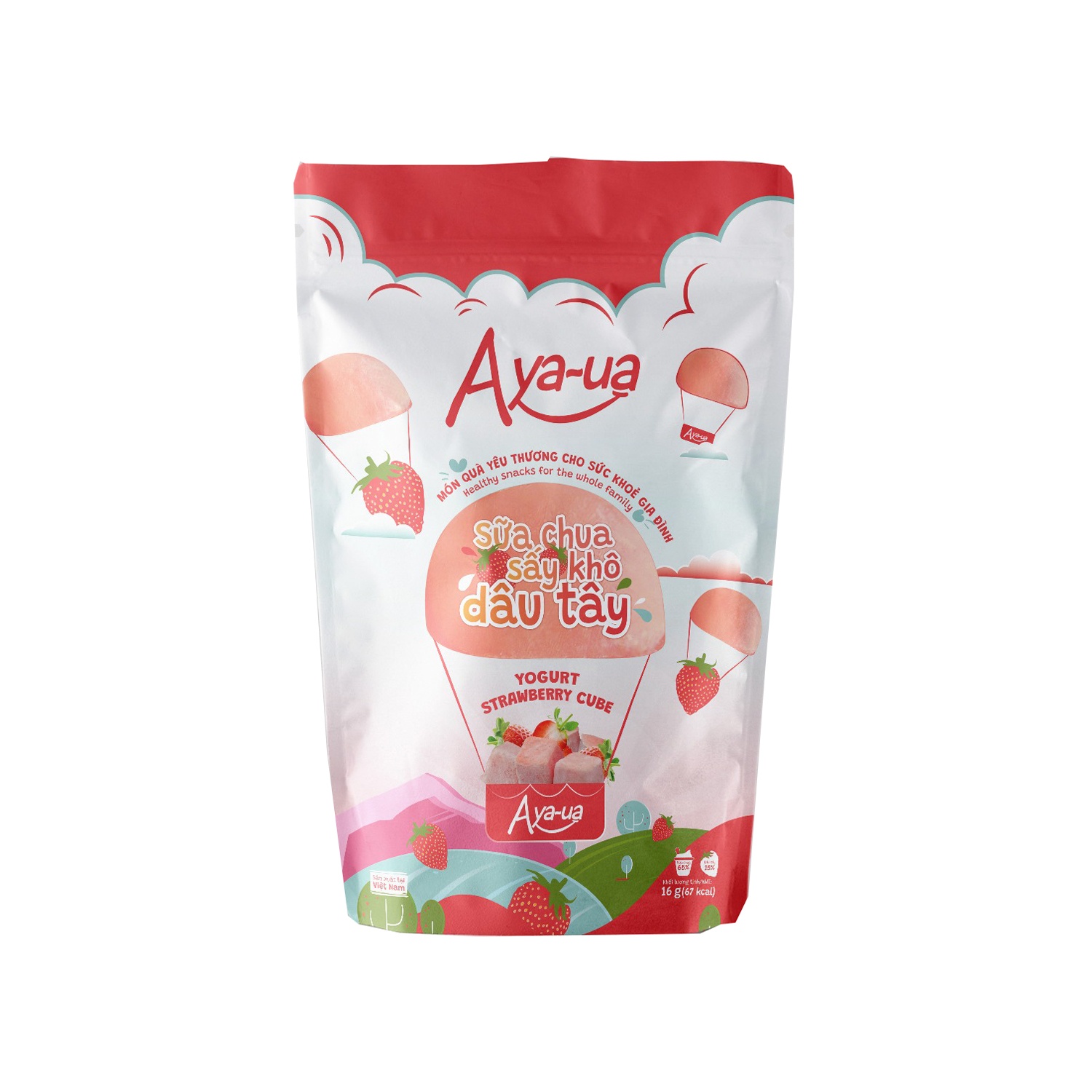 Sữa chua sấy khô Aya-ua vị dâu 16g