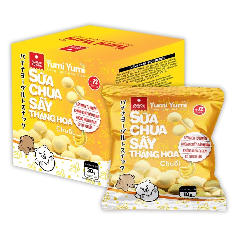 Sữa chua sấy thăng hoa vị chuối Asuzac cho bé trên 12 tháng tuổi hình 1