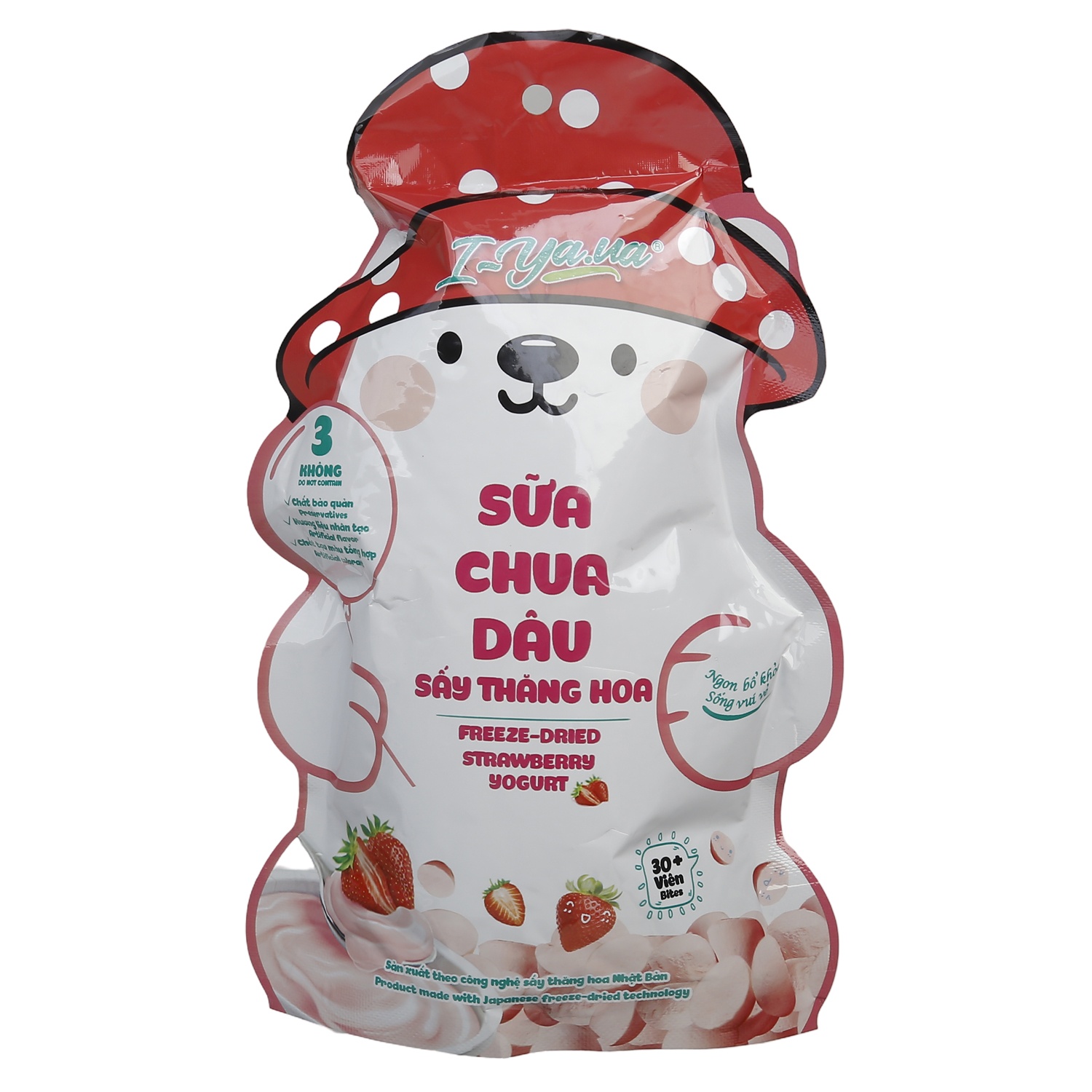 Sữa chua sấy thăng hoa vị dâu tây I.Yaua 16g hình 1