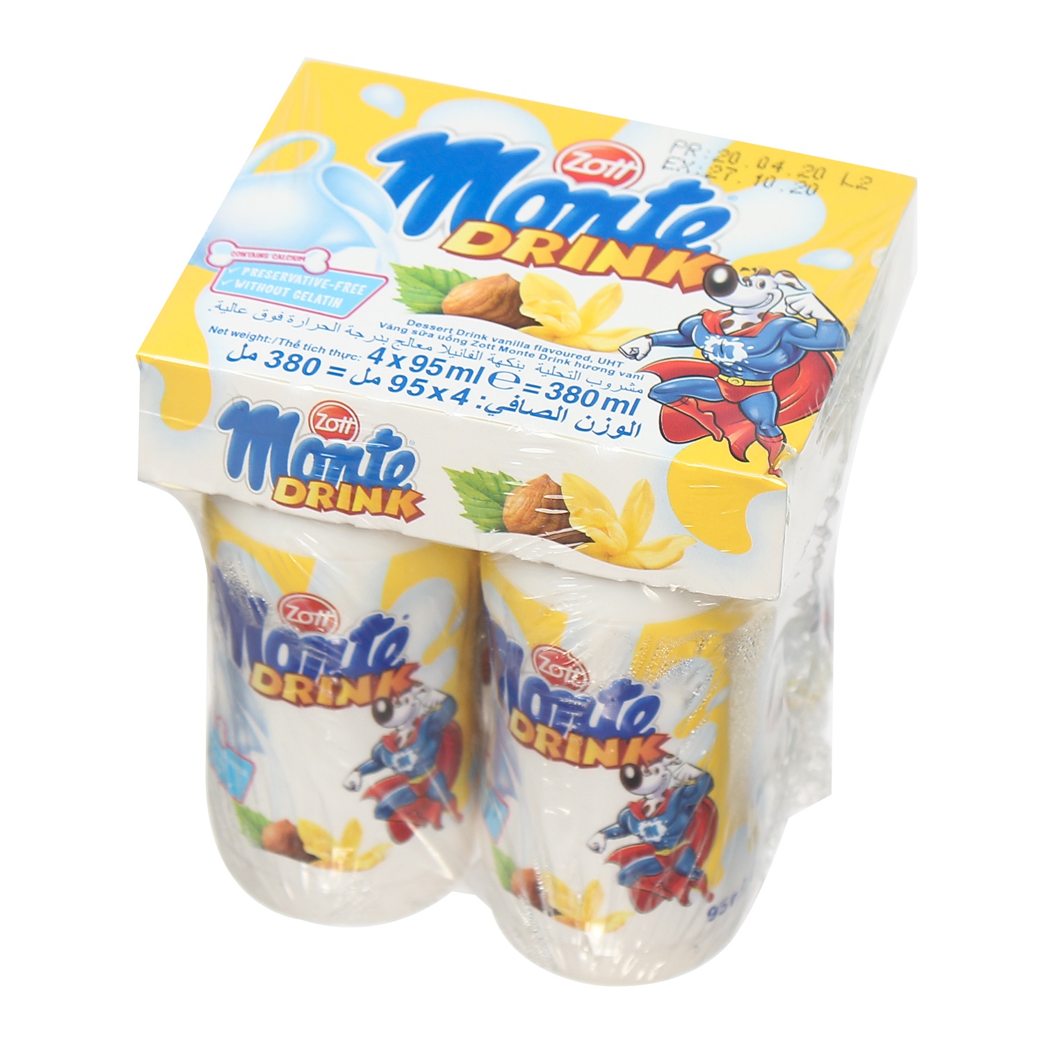 Váng sữa Monte Drink 95ml cho bé trên 6 tháng tuổi hình 1