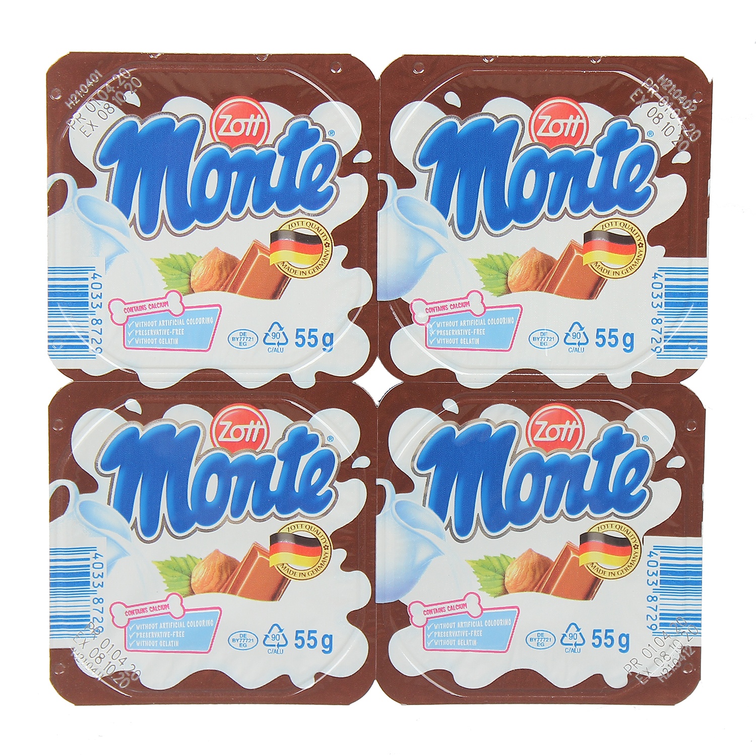 Váng sữa Monte Zott- Socola 4x55g hình 2