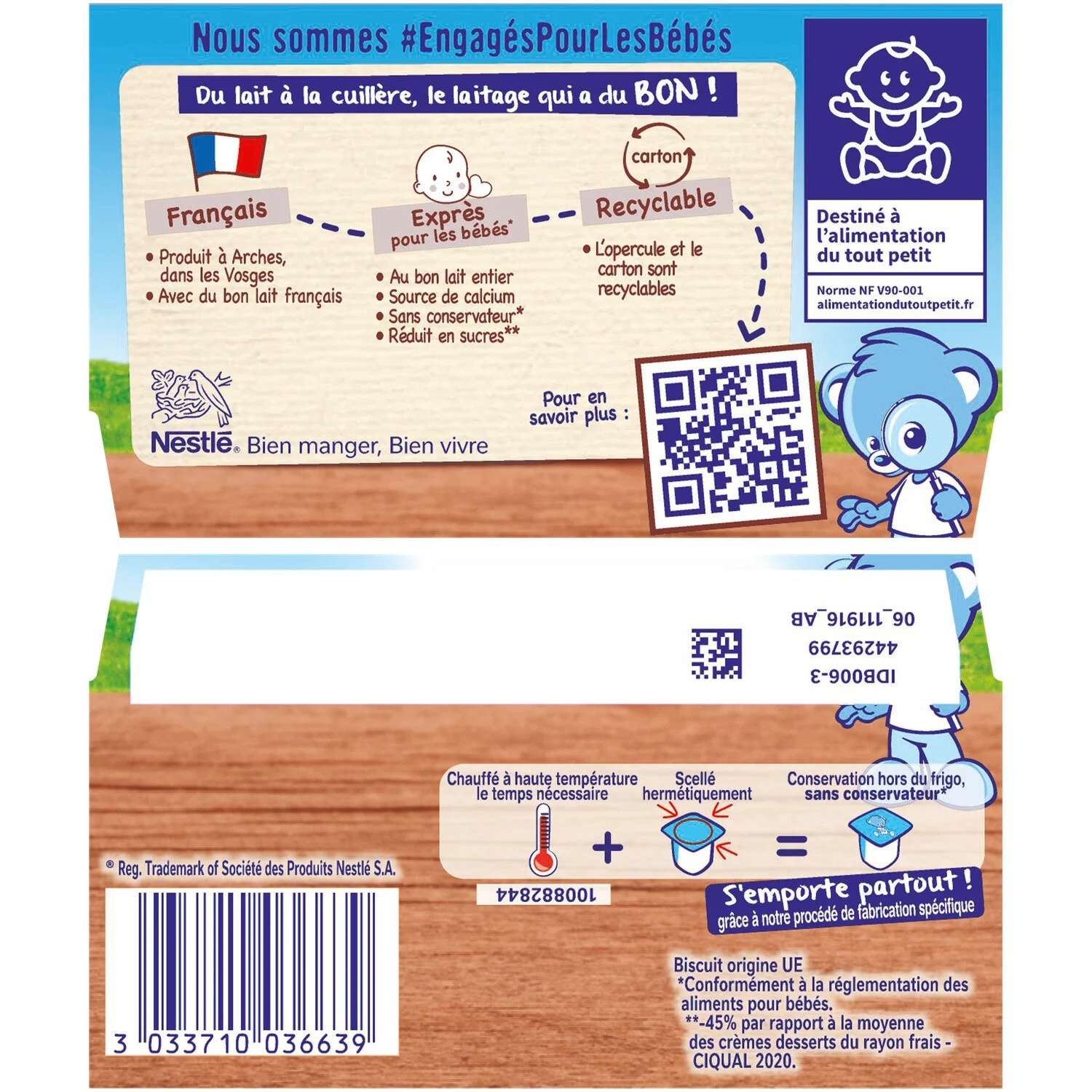 Váng sữa Nestle vị bánh quy 4*110g (6M+) hình 3