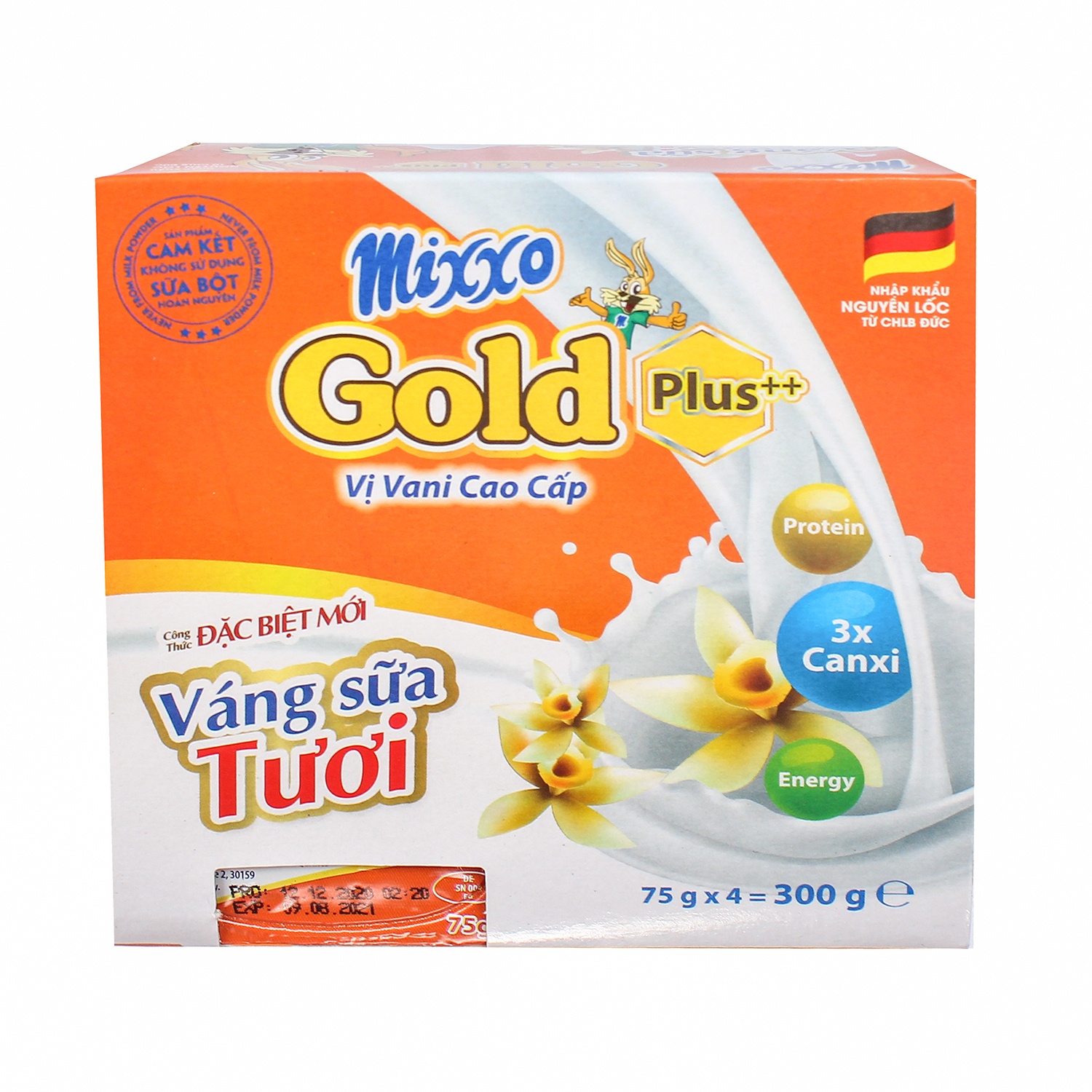Váng sữa tươi Mixxo Gold Vị Vani 4x75g hình 2