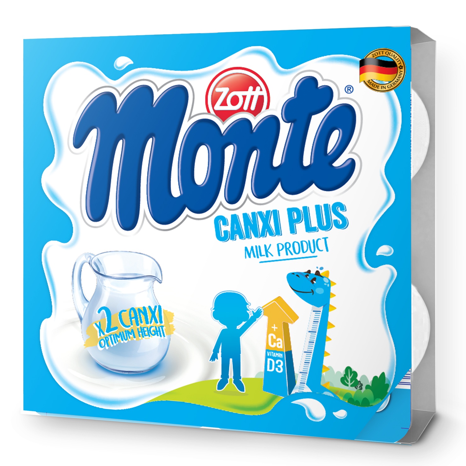 Váng sữa Zott Monte Canxi Plus 4x55g