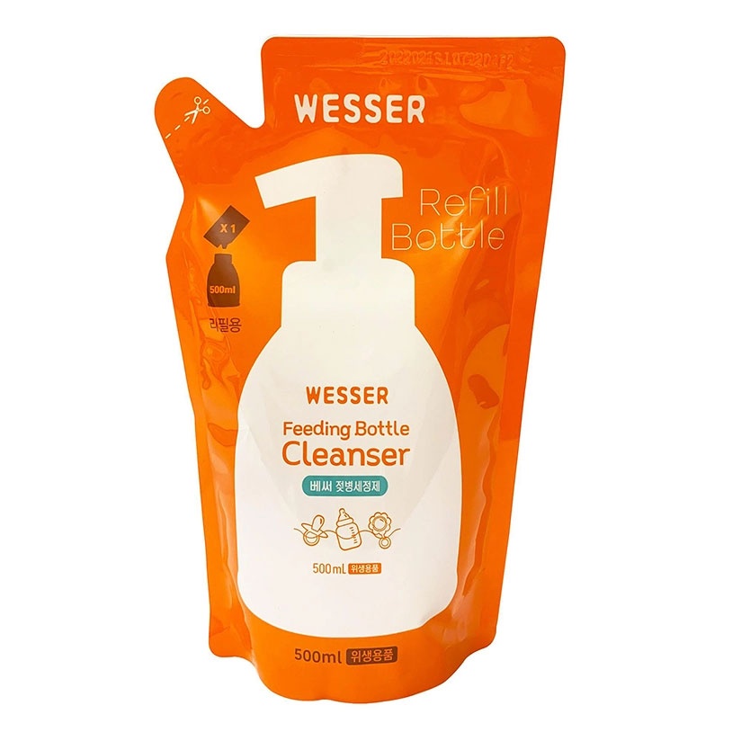 Nước tẩy trang sữa rửa mặt Wesser Hàn Quốc Nước rửa bình sữa Wesser 500ml hình 1