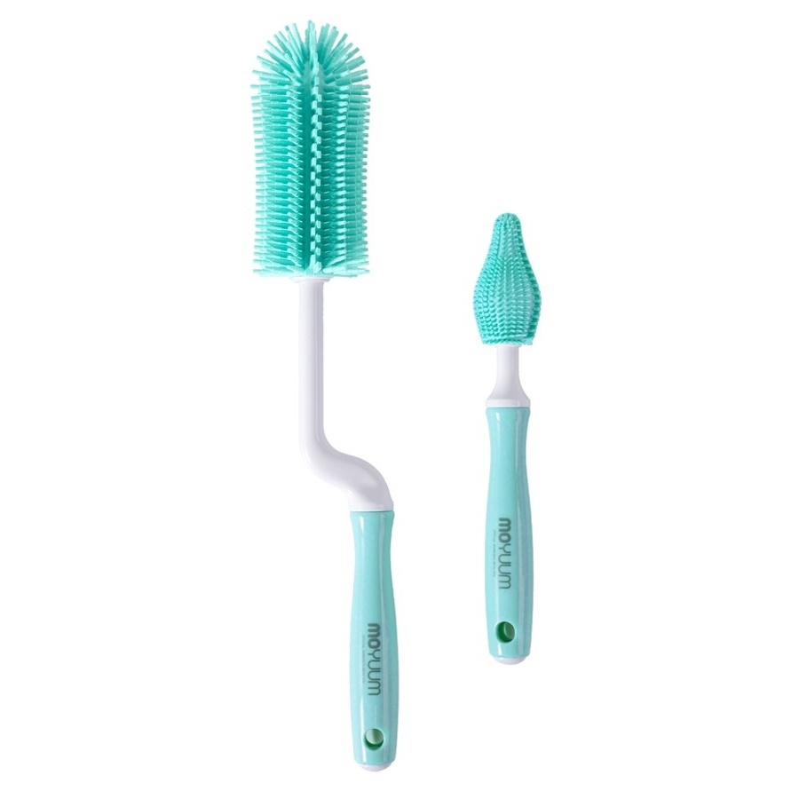 Set 2 cọ rửa bình silicone Moyuum (Xanh mint) hình 1