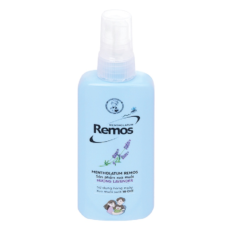 Xịt chống muỗi hương Lavender tự nhiên Remos 70ml