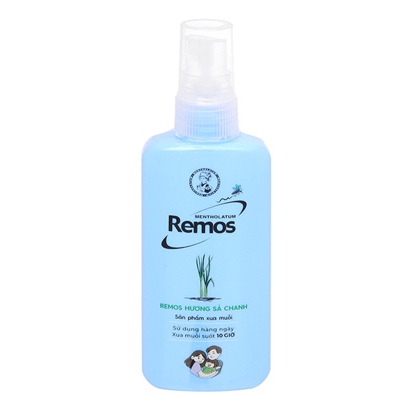Xịt chống muỗi hương sả chanh tự nhiên Remos 70ml