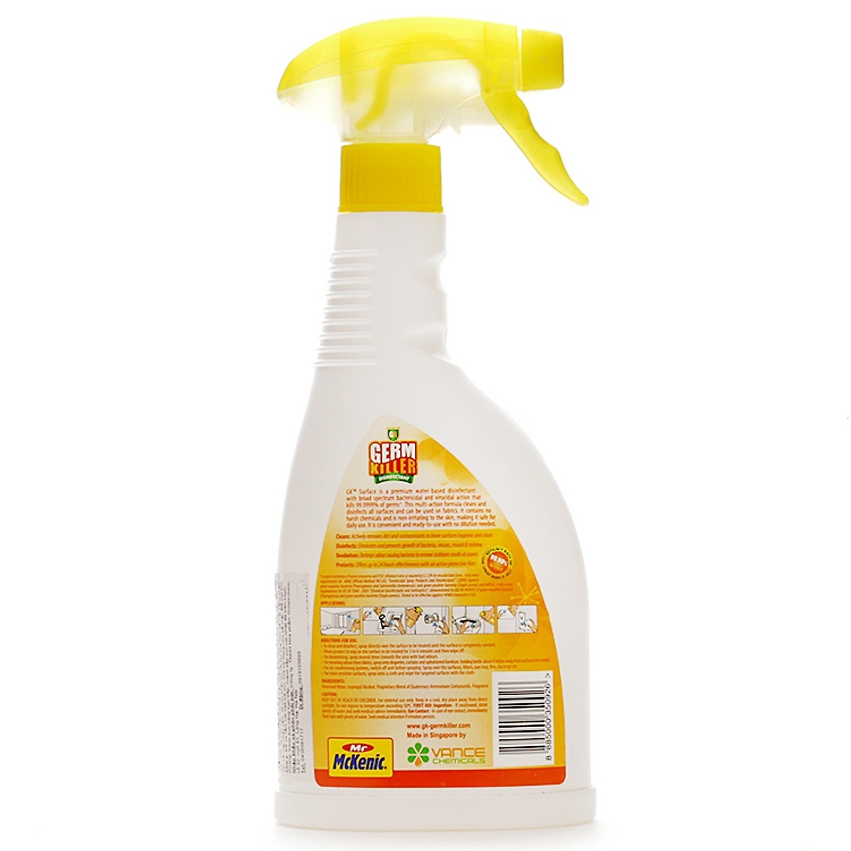 Bình xịt bề mặt diệt khuẩn Germ Killer Surface 500ml hình 3